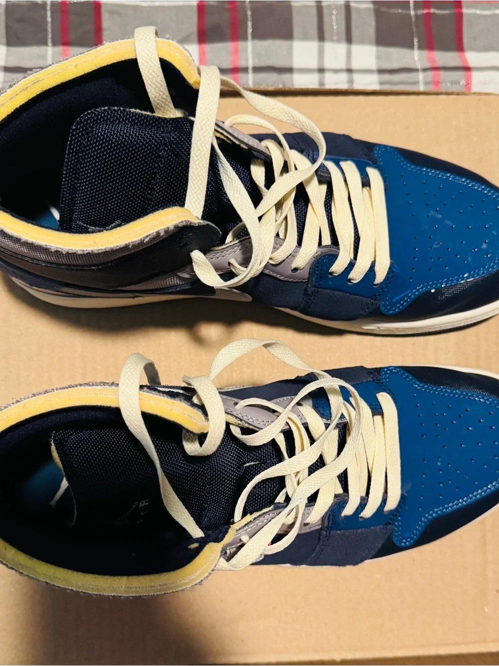 Nike Men’s Navy, White and Gray High-Top Sneakers